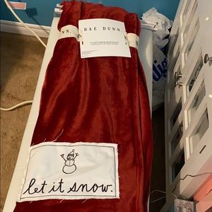 Rae Dunn Christmas plush throw